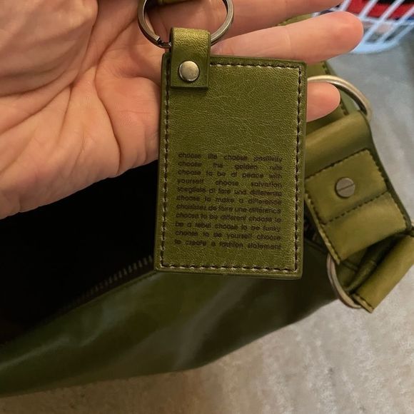 Olive Green Samsara Vegan Leather Bag - Picture 7 of 9